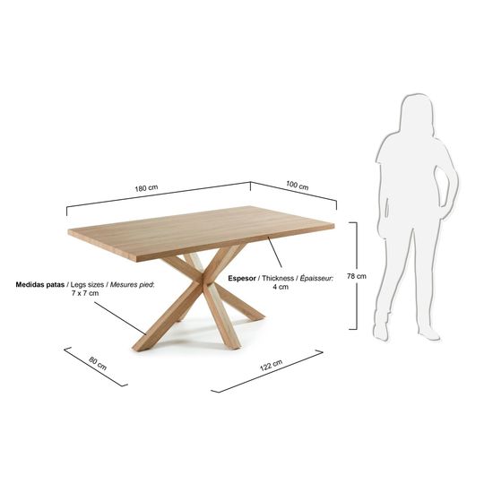 Стол Arya 180x100 дуб