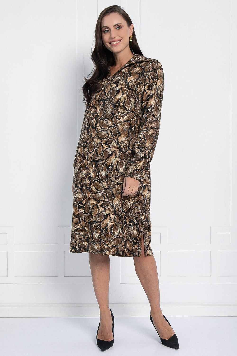 Платье Королевская кобра (кофейное) П12648-15 LT Collection