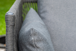 "Лугано" лаунж-зона 5-местная плетеная из роупа (веревки), каркас алюминиевый темно-серый, роуп темно-серый