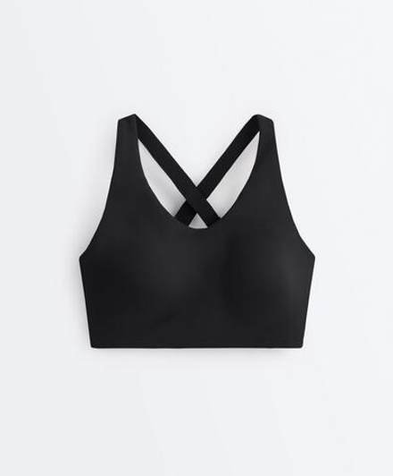 Oysho Кроп-топ Compressive, черный