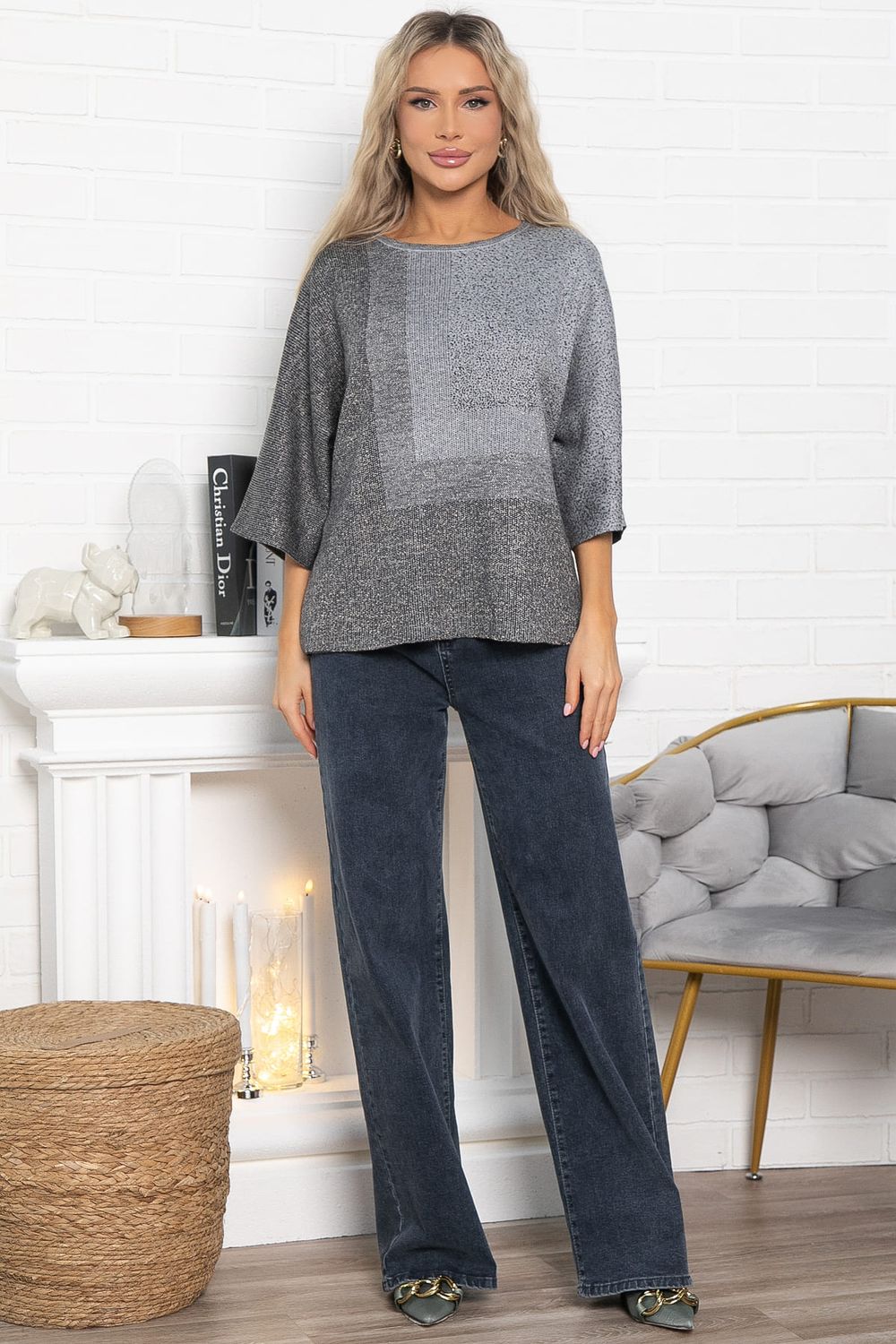 Джемпер Орлеан (серый/золото) Б14999-4М LT Collection