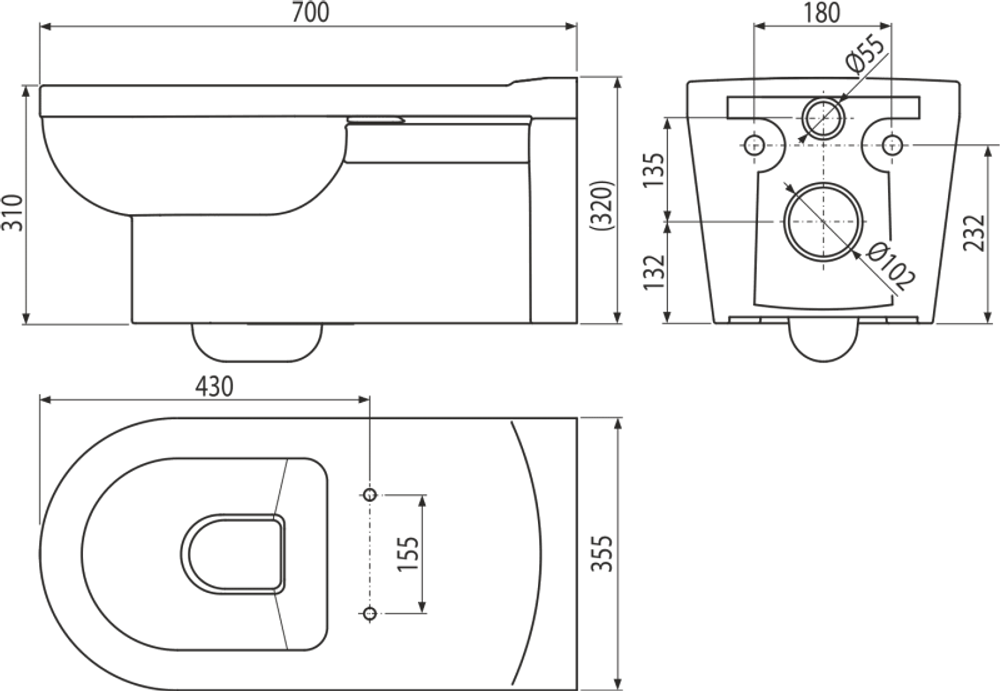 Унитаз подвесной DRAIN, 70x35.5x40, для людей с ограниченными физическими возможностями, белый, SW-DRAIN