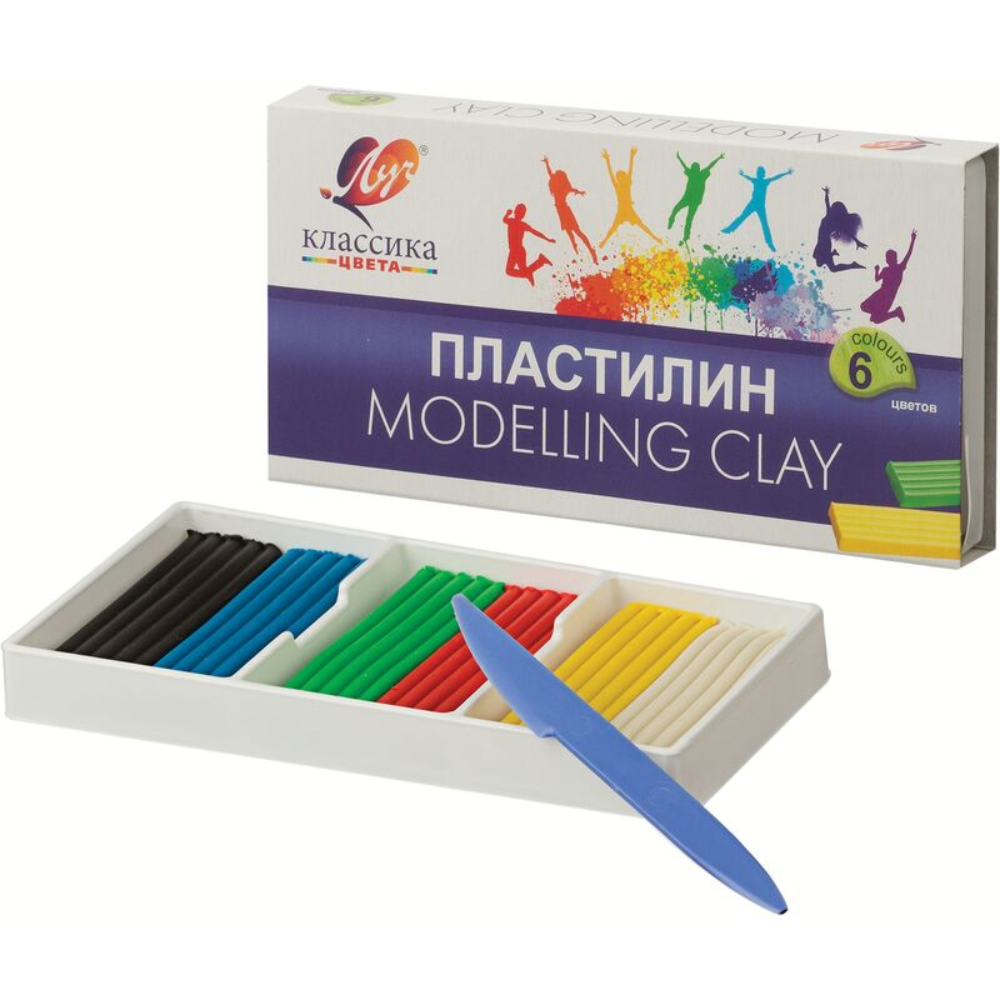 Пластилин Луч Классика цвета 6 цветов