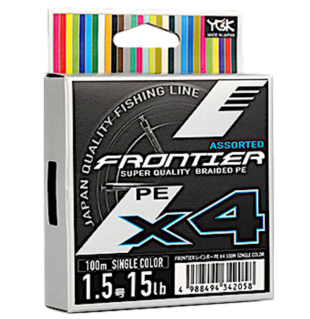 Шнур YGK Frontier X4 PE 100м #1.5  0.205мм 6.8кг 1шт Dark Green