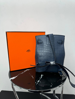 Нагрудная сумка слинг Hermes Kelly из кожи крокодила