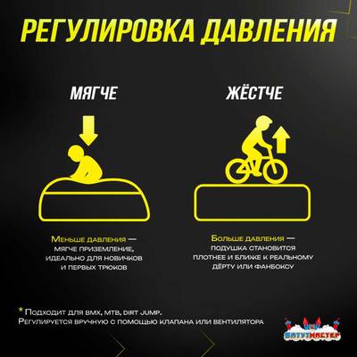 Надувная подушка «BikeAir» для байк-трюков и прыжков, 8,5×4×2,5 м