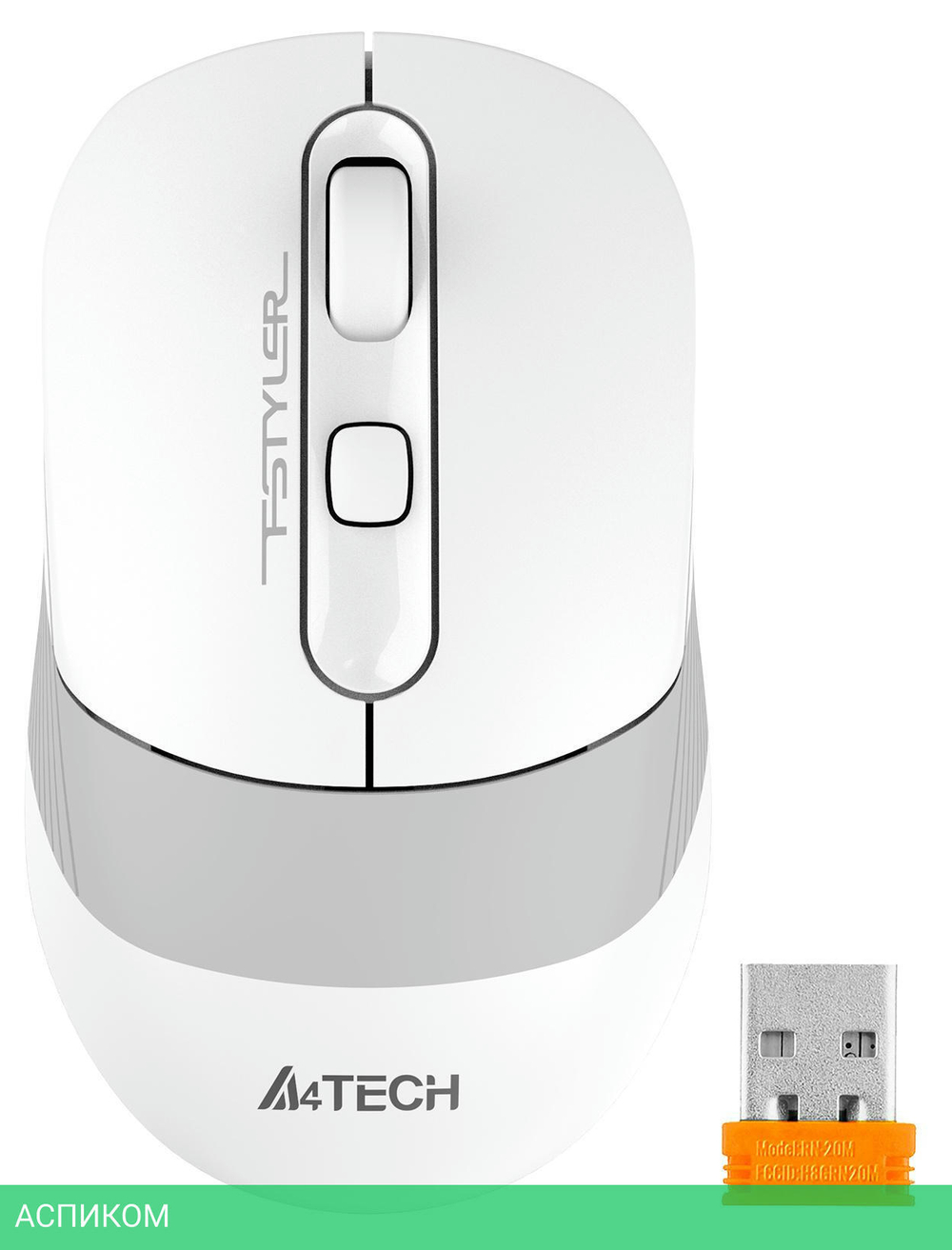 Мышь A4Tech Fstyler FB10C Grayish White