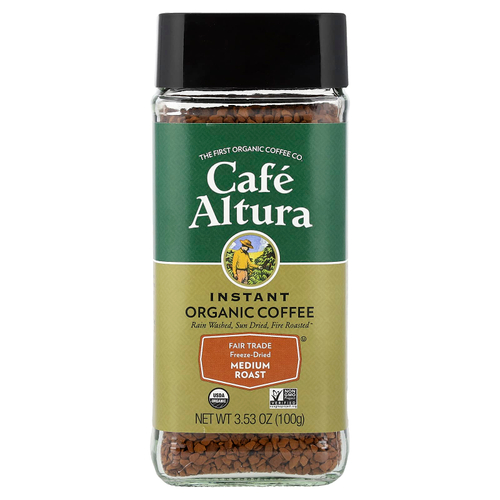 Cafe Altura, растворимый органический кофе, средней обжарки, сублимированный, 100 г (3,53 унции)