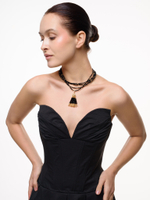 Колье "Queen" Gold черный агат