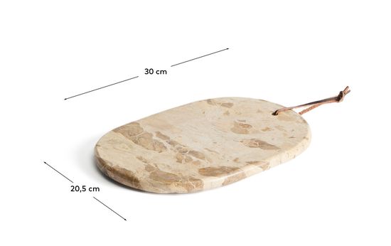 Сервировочная доска Orlina из бежевого мрамора 30 x 20 см