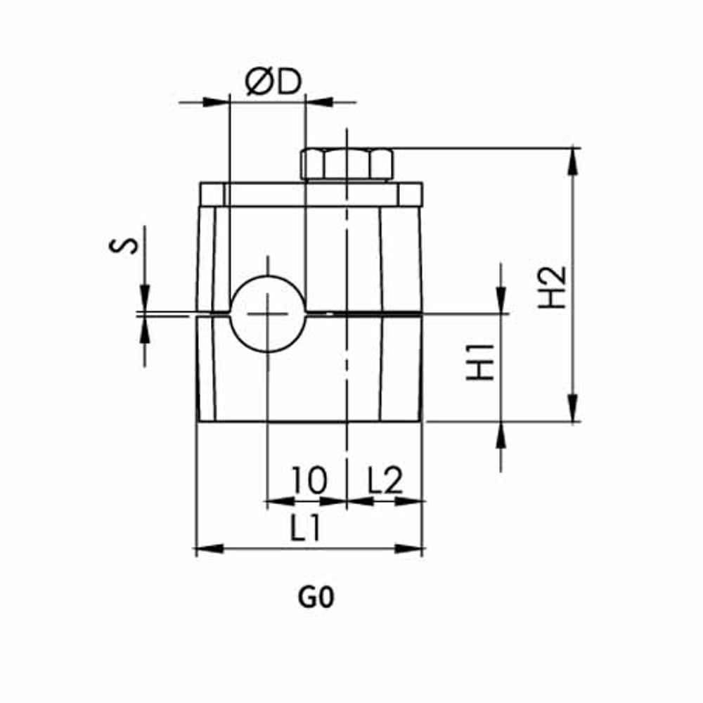 Крепеж для труб OD 22 G3 НП+ВП (полипропилен)