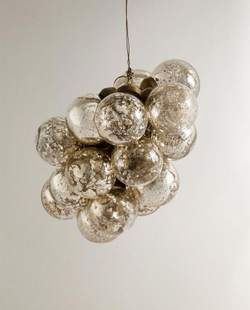 ZARA HOME ЕЛОЧНОЕ УКРАШЕНИЕ «ГРОЗДЬ», СЕРЕБРЯНЫЙ