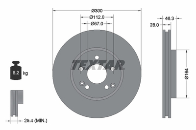 TEXTAR - 92106005-TET - Brake Disc