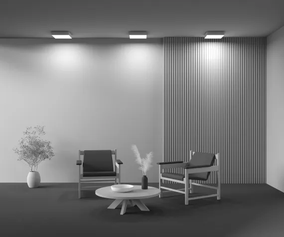 Потолочный светильник Зон / Zon 36 Вт 3000 К 120° Technical c032cl-36w3k-sq-w