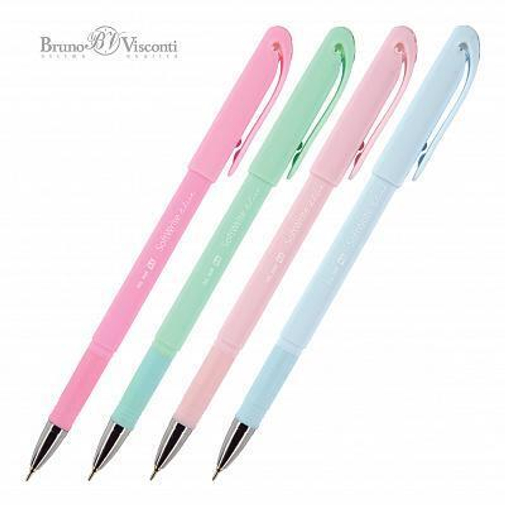 Ручка масляная 0,5 мм, синяя "SoftWrite. Zefir" (Bruno Visconti)