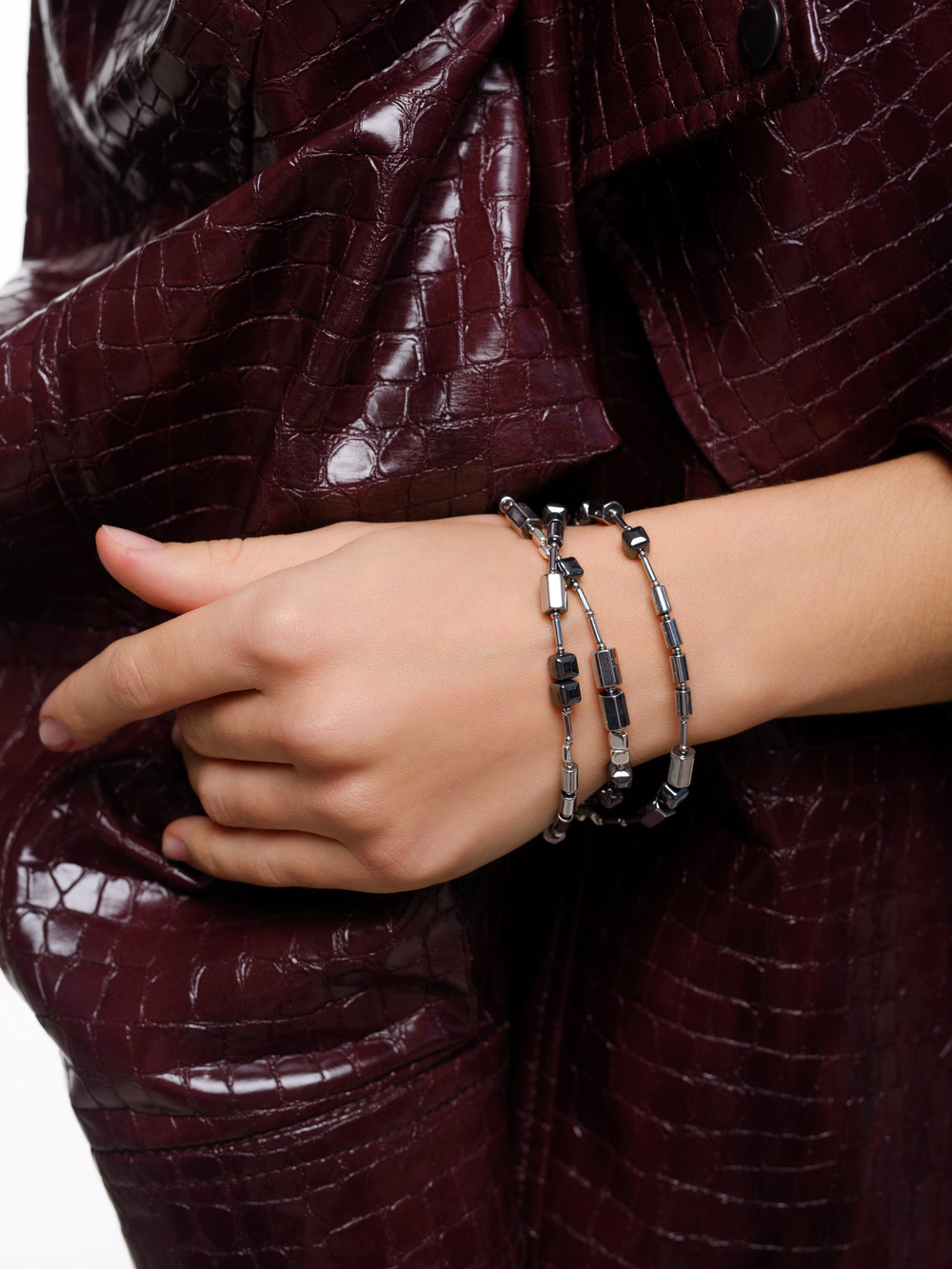 Браслет "Wet asphalt" Silver