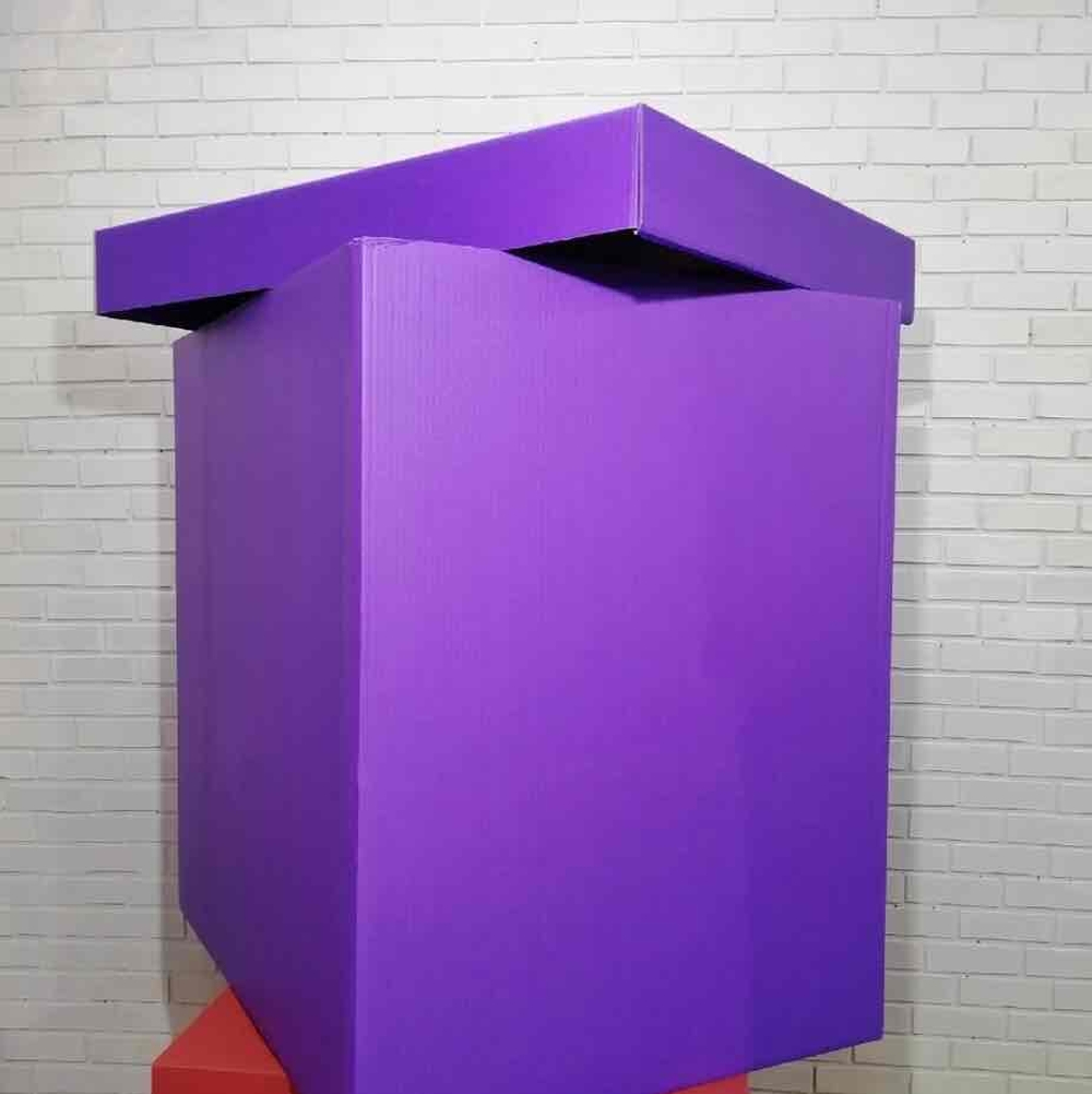 Коробка для шаров лаванда 70*70*70 см, 1 шт.