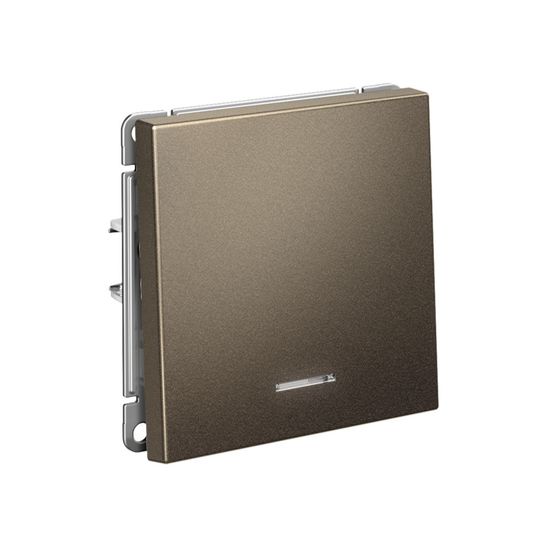 Выключатель 1-кл. ArtGallery 10AX с подсветкой быстрозажим. клем. механизм мокко SE GAL000613S