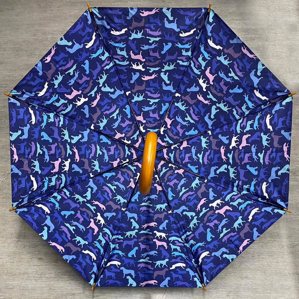 Зонт "Силуэты в синей палитре"