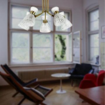 3704/5C COMFI LN19 78 античная бронза Люстра потолочная E14 5*40W 220V JACKIE