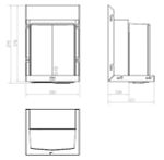 Сушилка для рук встраиваемая за зеркалом BIGFLOW EVO 2050W для MUMO. 12053.H1 матовый