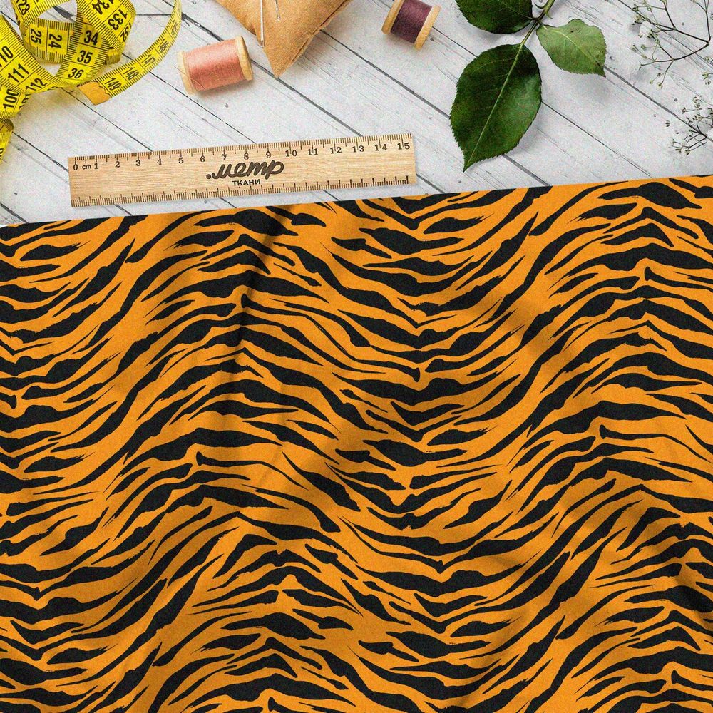 Ткань оксфорд 600 тонкий тигринный узор