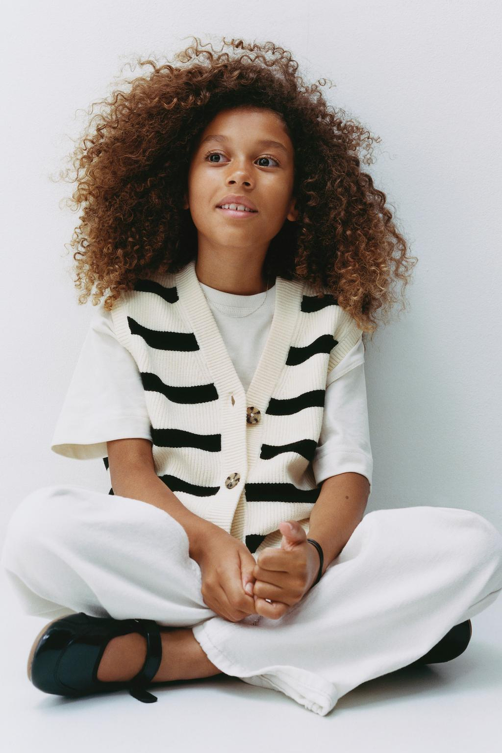 ZARA ТРИКОТАЖНЫЙ ЖИЛЕТ В ПОЛОСКУ, ПОЛОСКИ