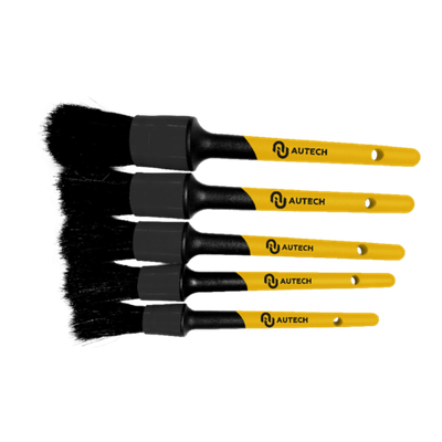 Autech Кисточки из натурального щетины чёрной свиньи, комплект 5 шт. Au-2607