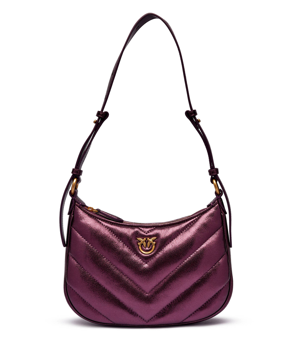 Кожаная сумка хобо HALF MOON MINI Pinko - фиолетовый(102790 A1RO)