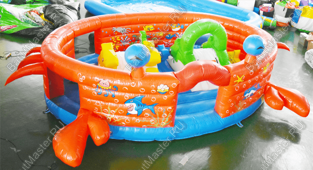 Коммерческий надувной батут "Крабик"