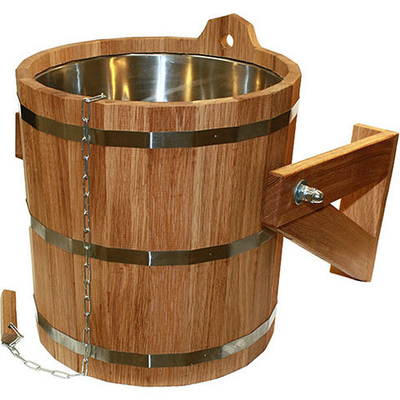 Обливное устройство с нержавеющей вставкой 20л. (дуб с пропиткой)