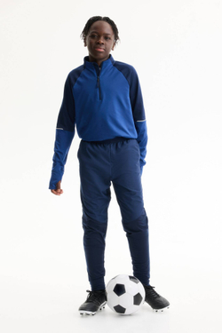 H&M Лонгслив из мягкого джерси с флисовой подкладкой, синий