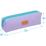 Пенал мягкий тубус 210*60*50 Berlingo Lavanda mint, полиэстер, цветные молнии