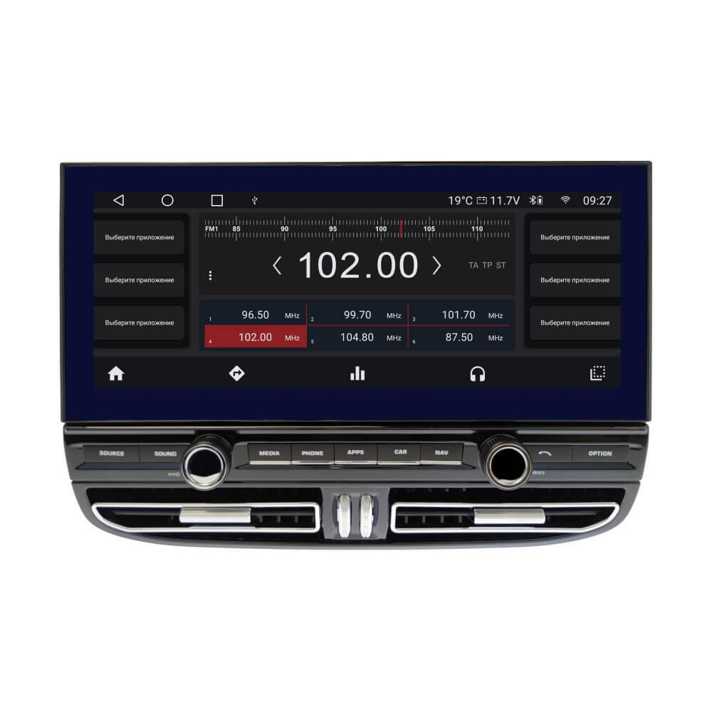 Магнитола Porsche Cayenne 958 2010-2016 (вместо PCM 3.0) - Radiola RDL-Cayenne монитор 12.3" на Android 12, 6Гб+128Гб, CarPlay, 4G SIM-слот