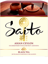 Чай черный Saito Asian Ceylon в пакетиках, 100 шт