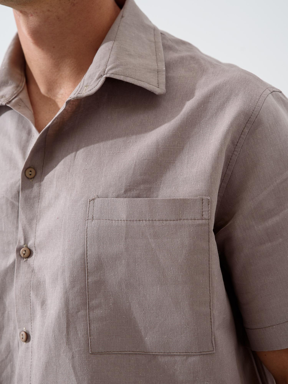 Сорочка верхняя мужская "Лён"