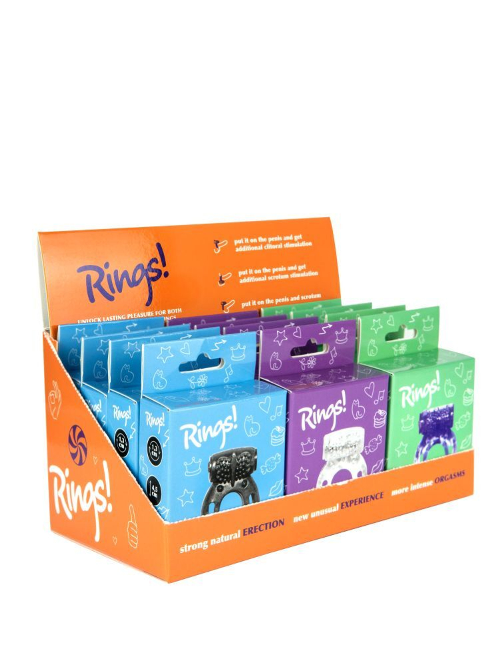 Эрекционные кольца Lola Games Axle-pin – набор 12 шт с вибрацией