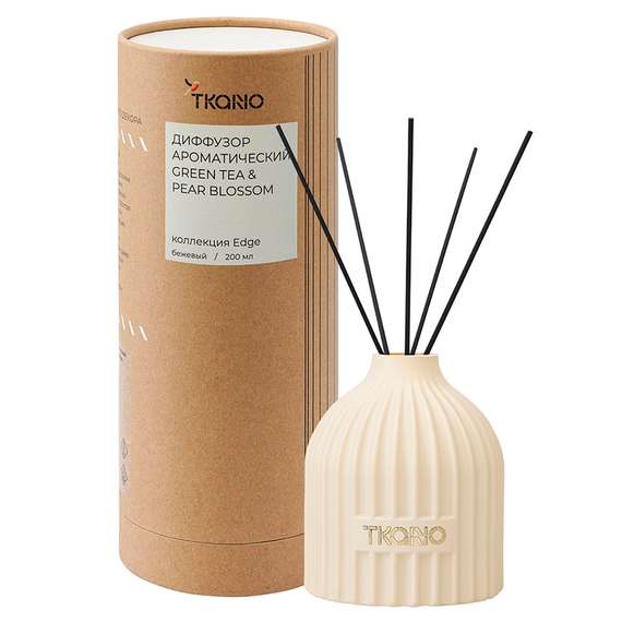 Диффузор ароматический green tea &amp; pear blossom из коллекции edge, 200 мл, бежевый