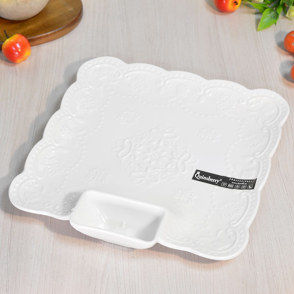 Блюдо сервировочное 26*25см с соусницей