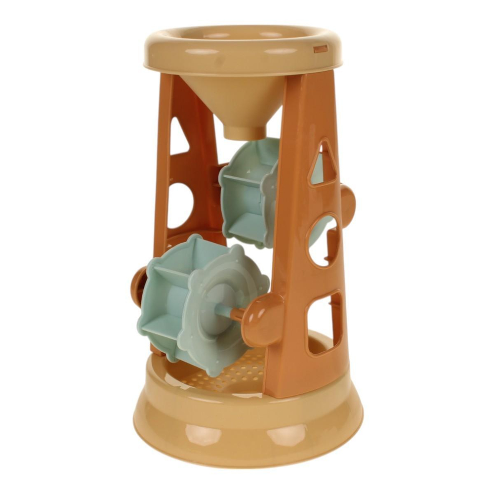 Набор для игры в песок с мельницей (5предм.) совок,грабли,форм,сет.315-7