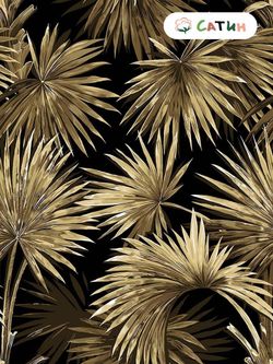 Постельное белье Milky Garden "Пальмы (сатин)" евро  Наволочка 50х70 см 2 шт  Простынь  240х215 см  Пододеяльник 200х215 см