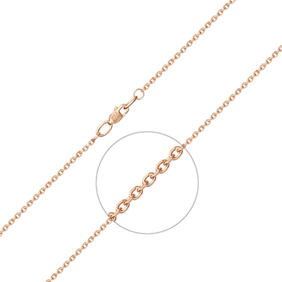 Браслет из красного золота с алмазной гранью (плетение «Якорное»)