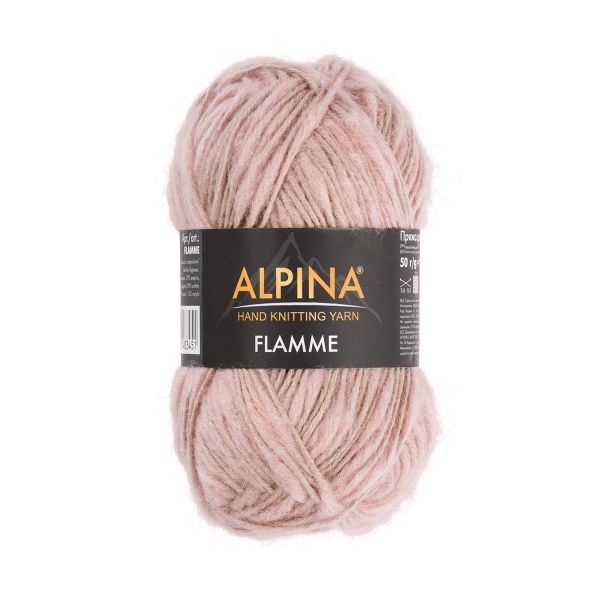 Пряжа Alpina Flamme / уп.10 мот. по 50 г, 90 м, 03 античная роза