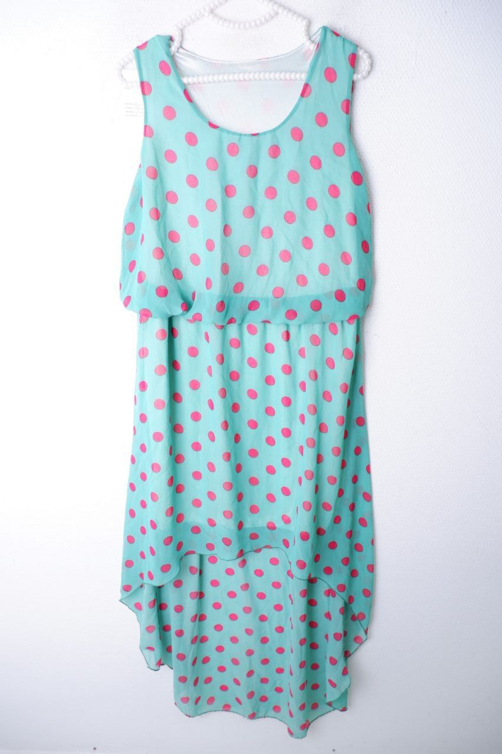 Платье ассиметричное в горох 44 размер