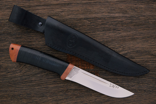 Нож туристический АиР Бекас, клинок 135мм, сталь 100Х13М, рукоять кожа