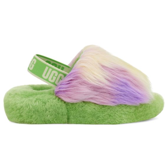Ugg Fluff Yeah Slide Tie Dye 'Green'