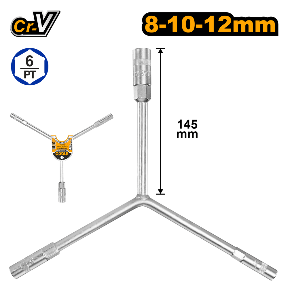 Ключ торцевой Y-образный 8-10-12 мм INDUSTRIAL