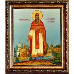 Александр Виноградов, священномученик пресвитер. Икона на холсте.