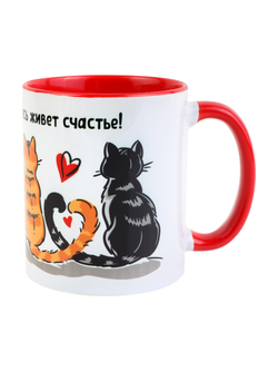 Кружка "Санкт-Петербург. Здесь живет счастье", керамика, 300 мл