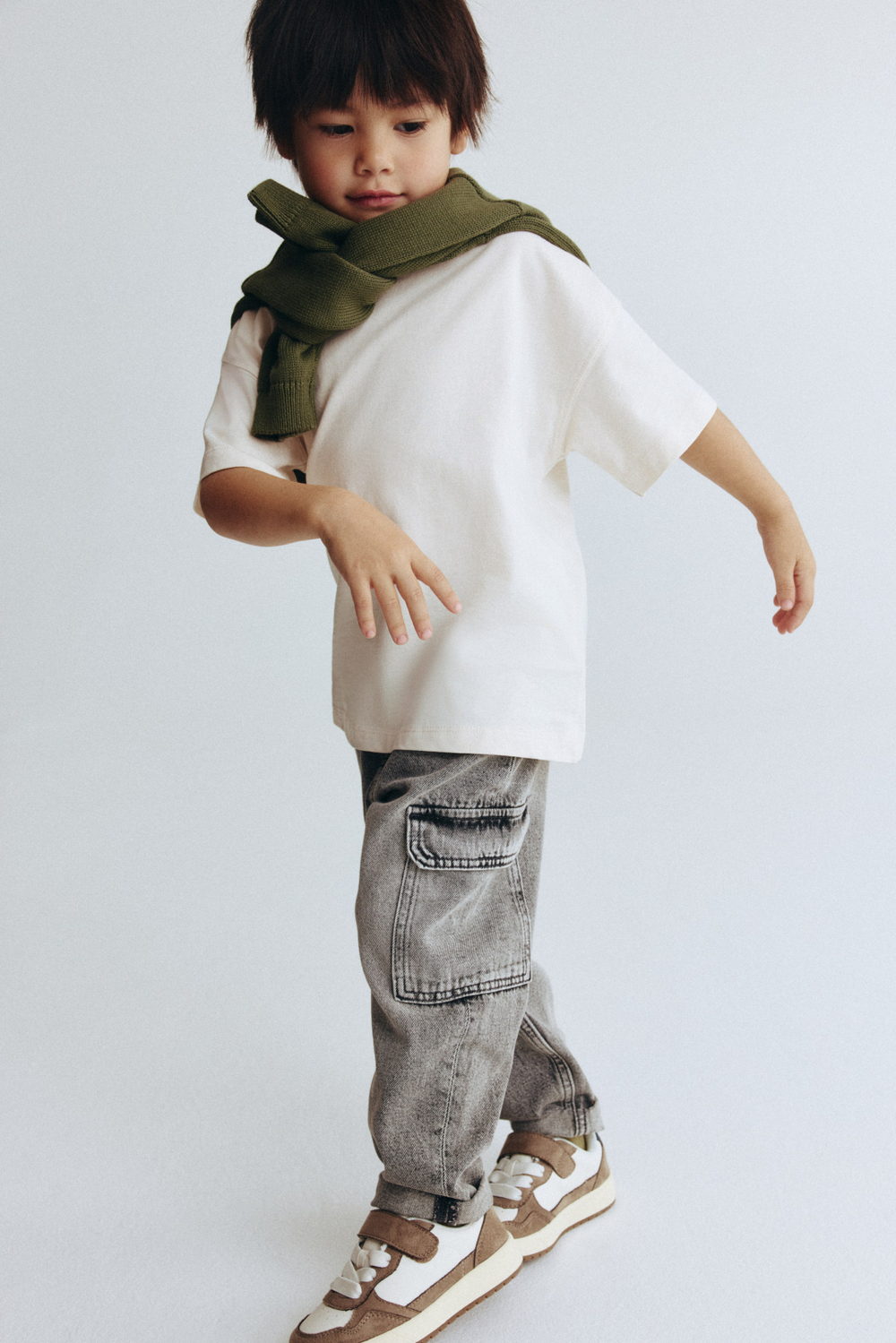 H&M Джинсы свободного, светло-серый